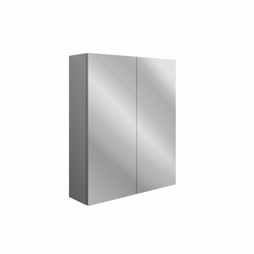 DIFT1726Benita Grey Ash 600mm 2 Door Mirrored Wall Unit