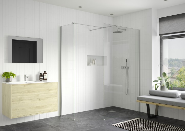 DIEWP7008RefleXion Iconix Wetroom Panel With Side Panel
