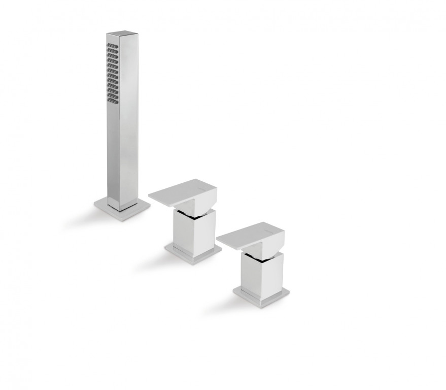 DICM0386Tamesis 3 Hole Deck Mounted Bath Shower Mixer