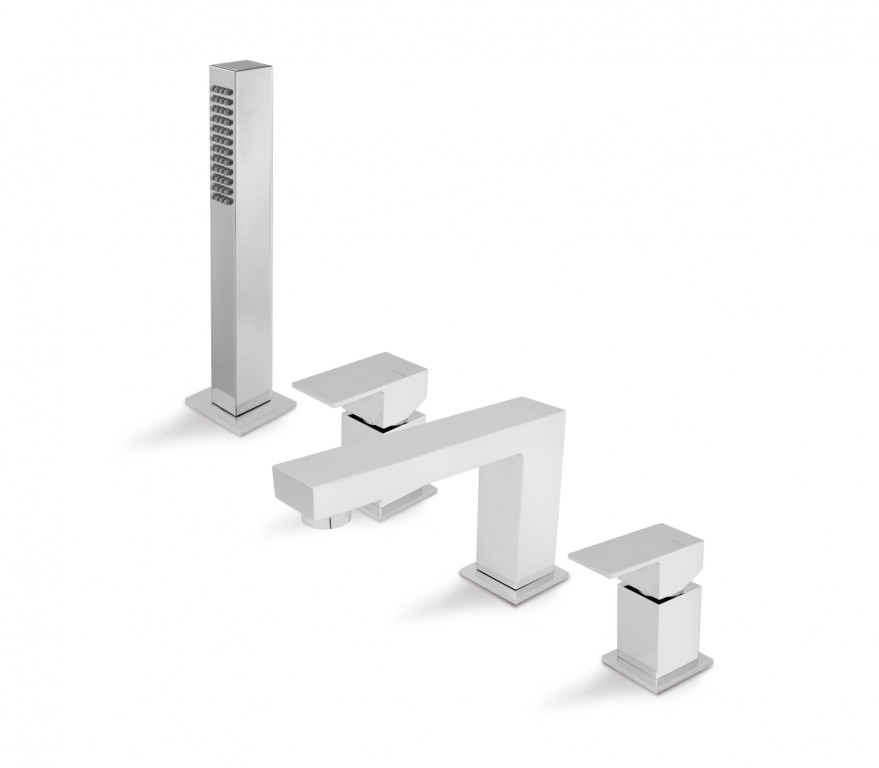 DICM0388Tamesis 4 Hole Deck Mounted Bath Shower Mixer