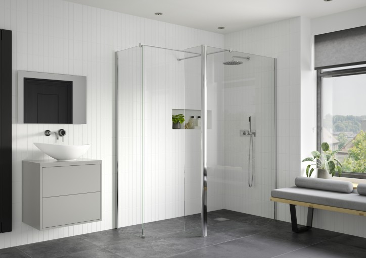 DIEWP5012RefleXion Iconix Wetroom Panel 300mm Rotatable Return  And  Side Panel
