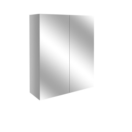 DIFT1346Alba Light Grey 600mm 2 Door Mirrored Wall Unit