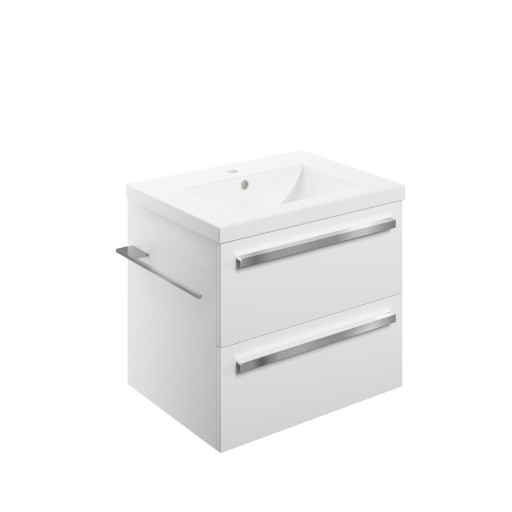 DIFTP1914Morina White Gloss 615mm Wall Hung Unit With Inset Basin