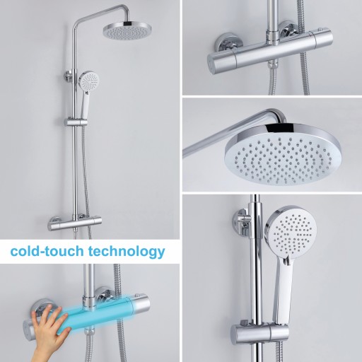 DICM0138Primo Cool-Touch Thermostatic Mixer Shower With Overhead